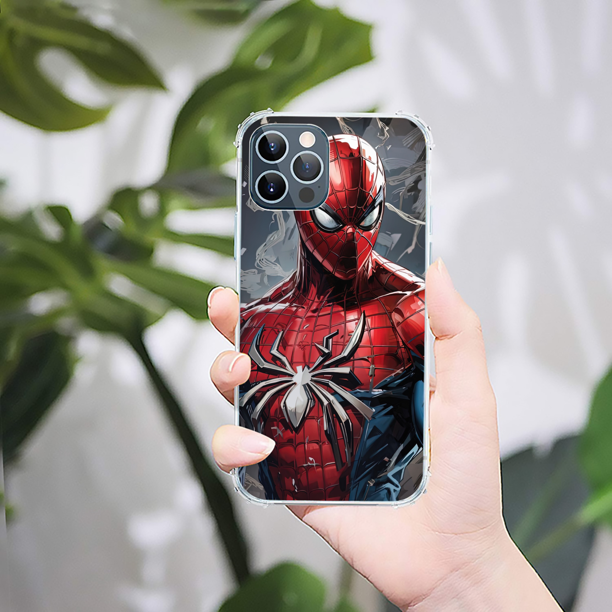 （画像用） Spider Man スパイダーマン 【iPhone 12シリーズ対応】透明スマホケース（クリアソフトケース）